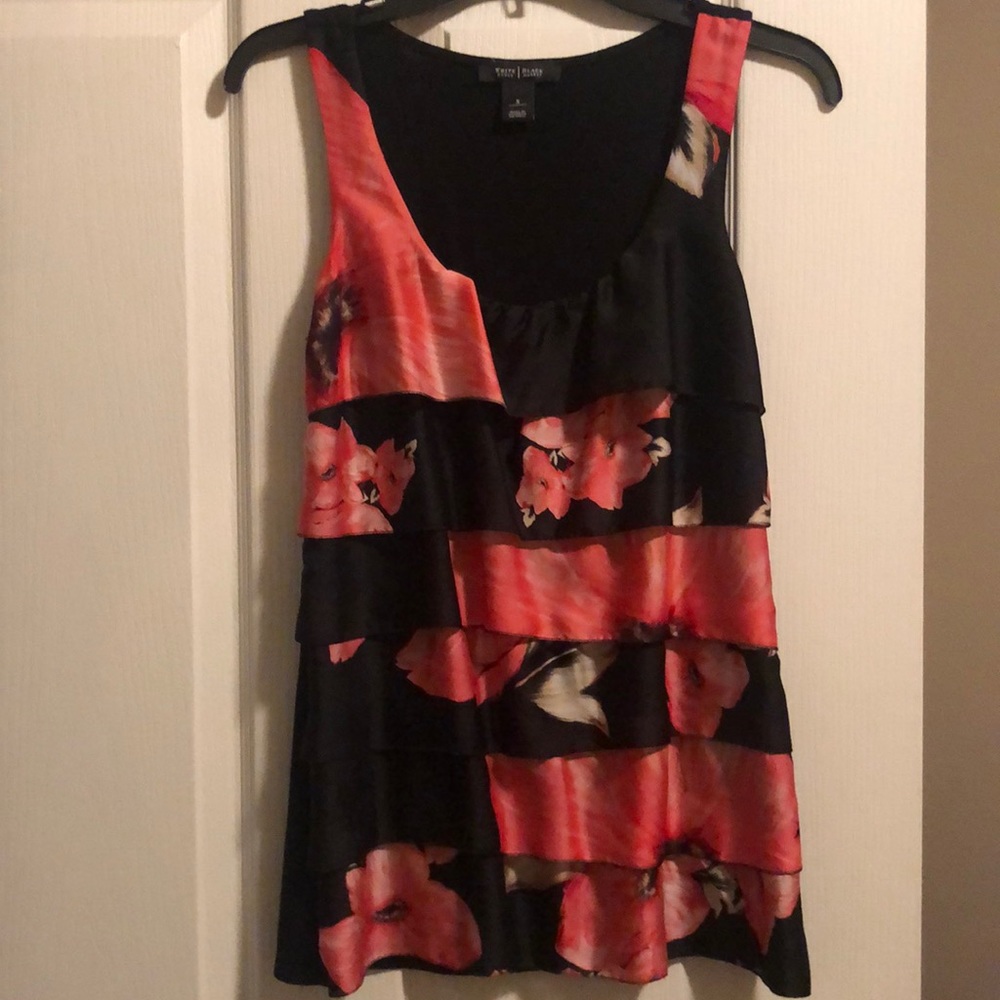 WHBM floral ruffled blouse, Small